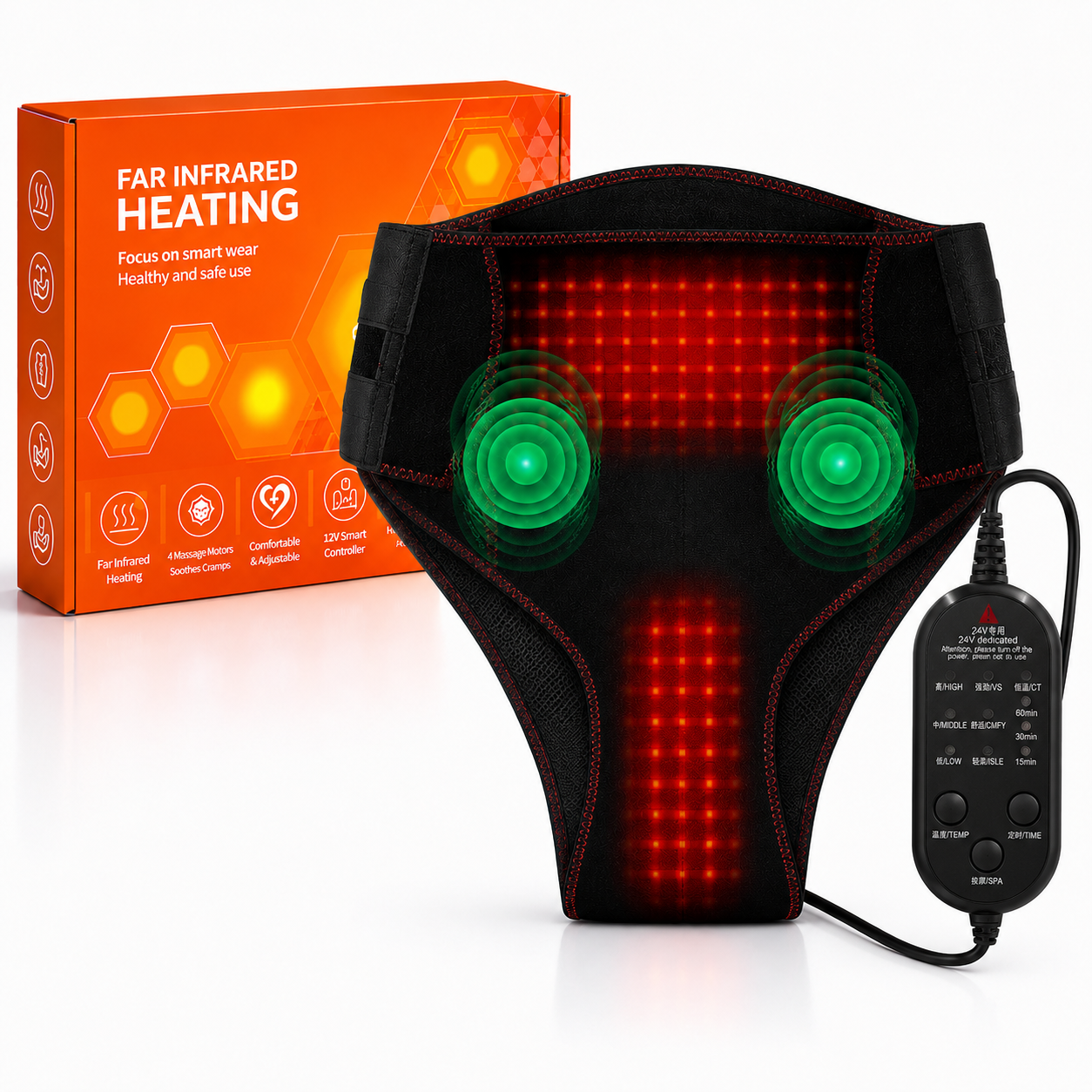 Achesoother Heated Massage Belt for Period Pain Relief