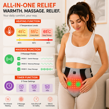 Achesoother Heated Massage Belt for Period Pain Relief