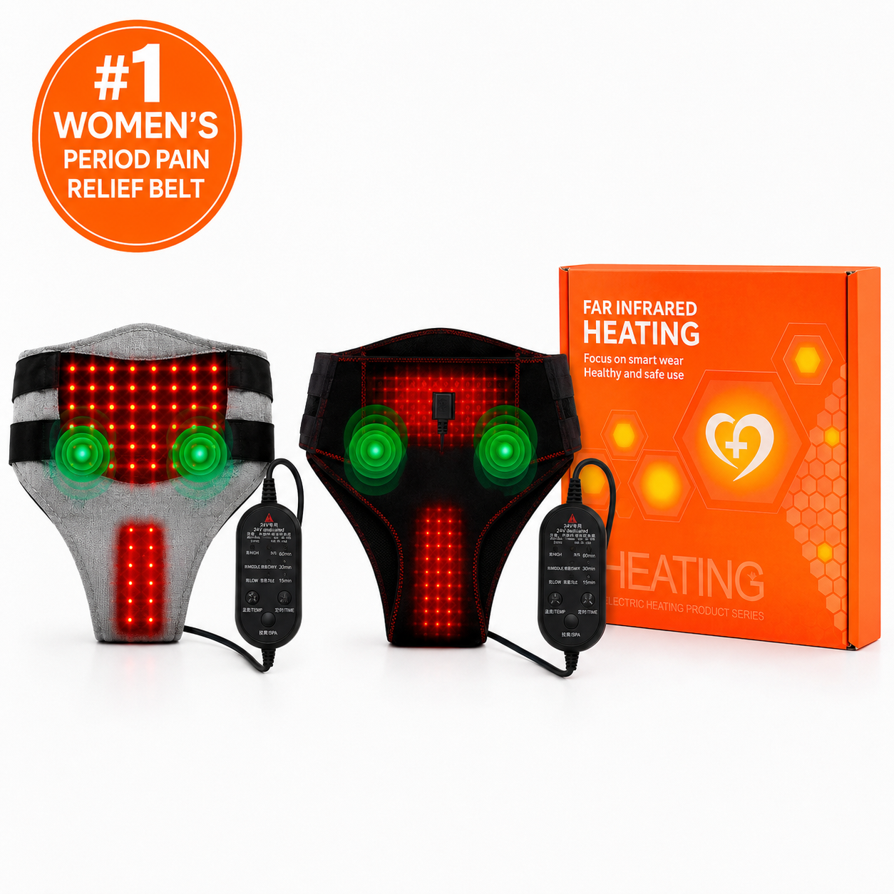 Achesoother Heated Massage Belt for Period Pain Relief