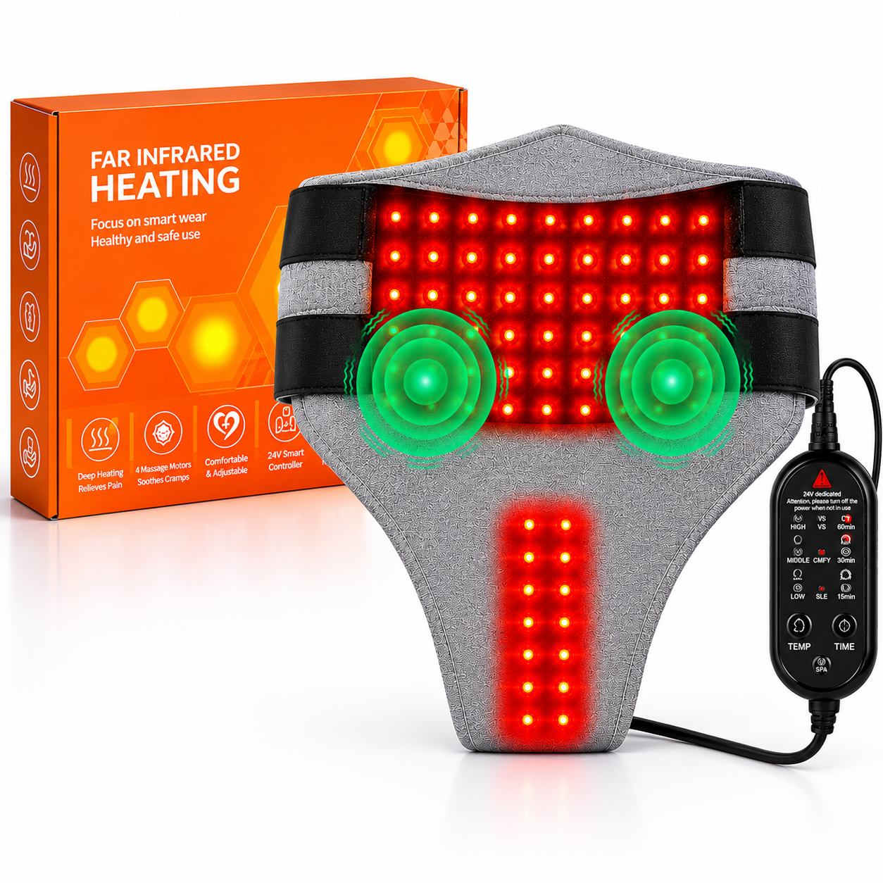 Achesoother Heated Massage Belt for Period Pain Relief