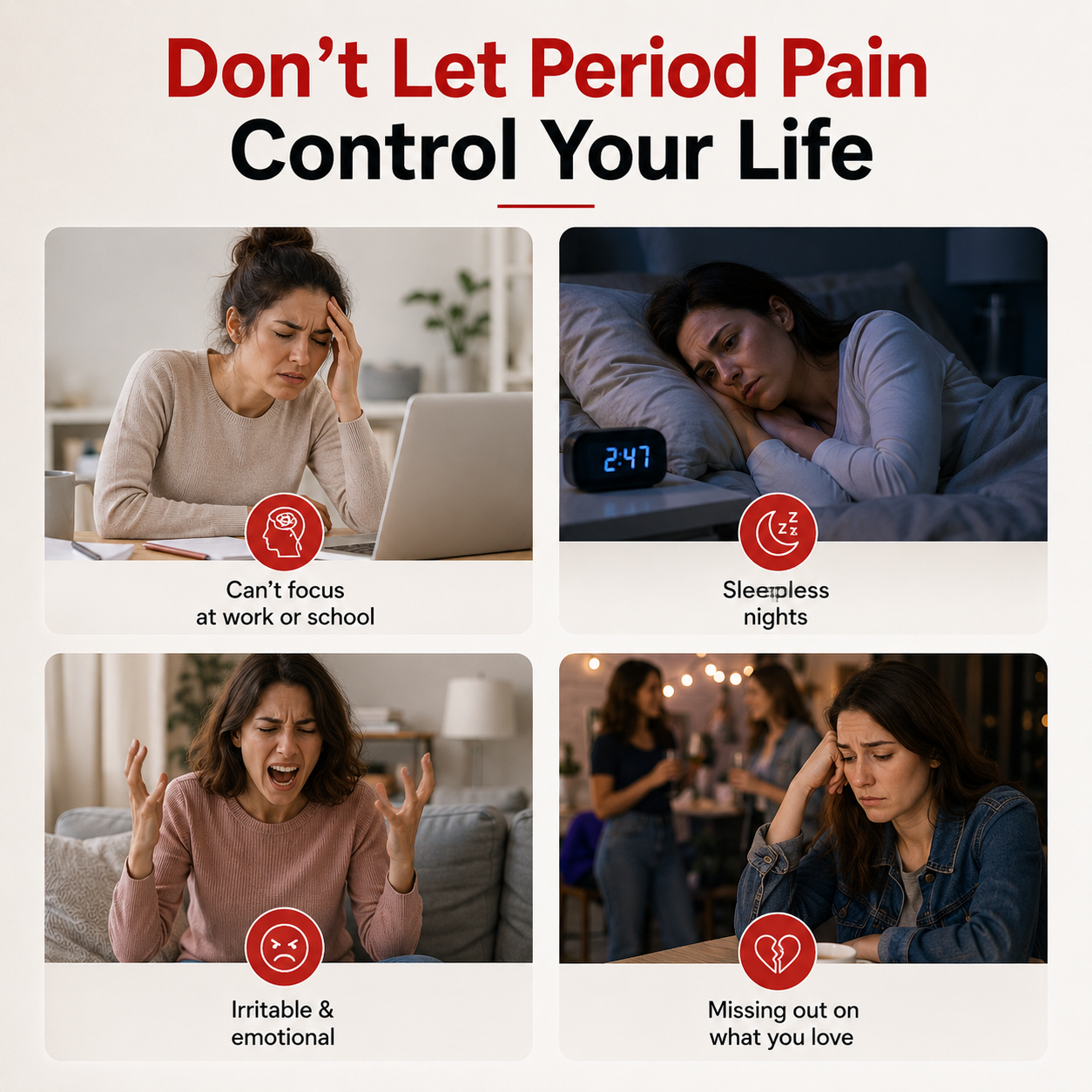 Achesoother Heated Massage Belt for Period Pain Relief