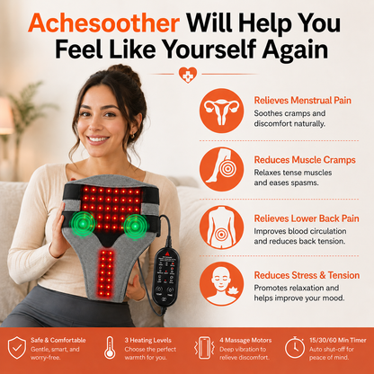 Achesoother Heated Massage Belt for Period Pain Relief